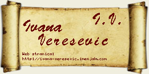 Ivana Verešević vizit kartica